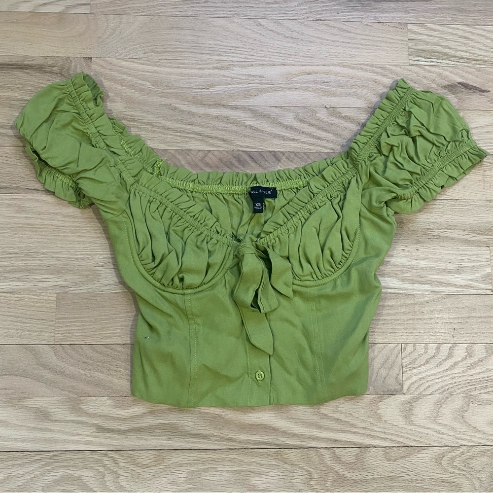 Kendall & Kylie Tie-Front Bustier Top - Picture 5 of 7